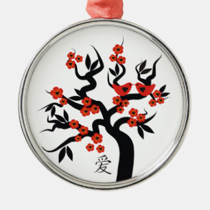Symbole d'amour chinois Sakura Tree ornement perso