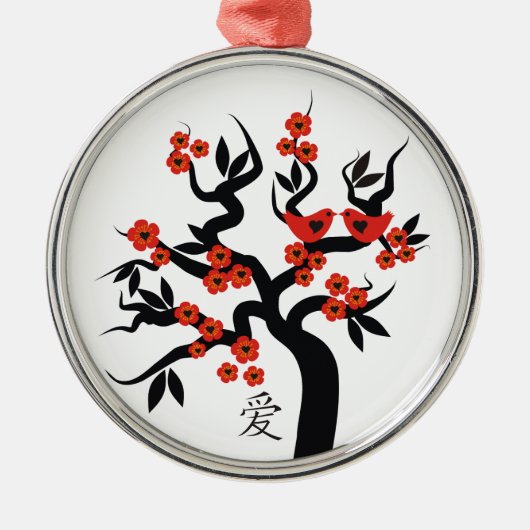 Symbole d'amour chinois Sakura Tree ornement perso (Devant)