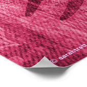 symbole d'amour rose chinois imprimé affiche (Coin)