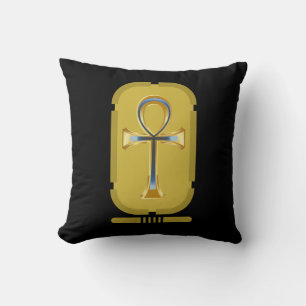 Symbole d'ankh oreiller à lancer
