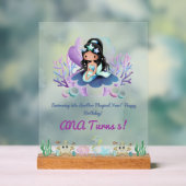 Symbole d'anniversaire magique de sirène - Acryl p (Neutre)