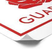 Symbole d'avertissement amusant | Garde | Poster r (Coin)