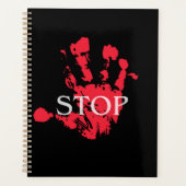Symbole d'avertissement « STOP » empreinte de main (Devant)