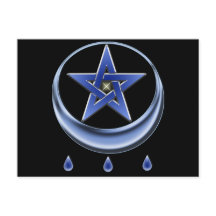 Symbole de bénédiction et carte postale Pentagram