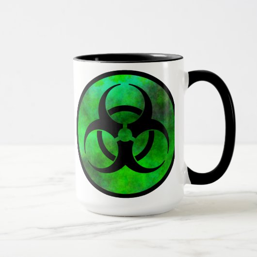 Symbole de bioaléa de brouillard vert Mug (Droite)