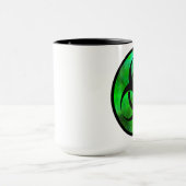 Symbole de bioaléa de brouillard vert Mug (Centre)