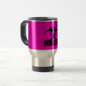 Symbole de Biohazard sur la tasse de café de roses (Devant gauche)