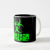 Symbole de Biohazard sur la tasse de café verte (Devant droit)