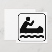 Symbole de canoë Invitation (Devant / Derrière)