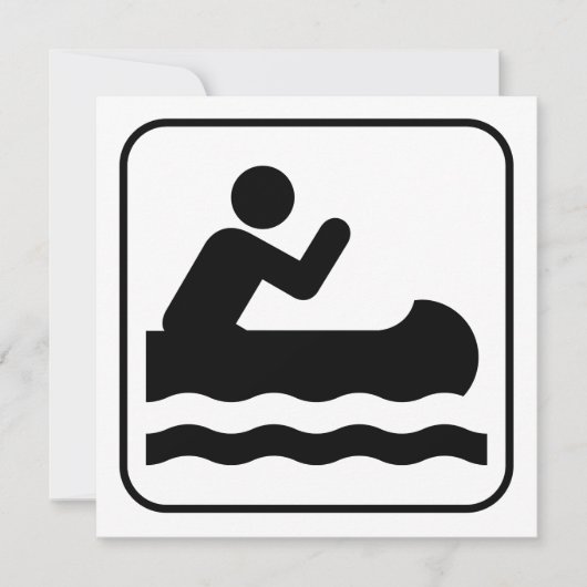 Symbole de canoë Invitation (Devant)
