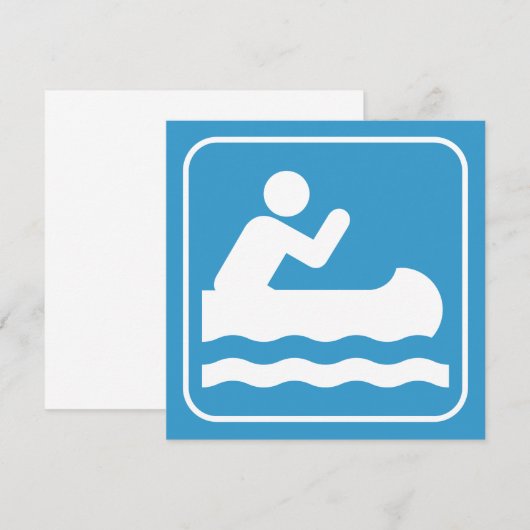 Symbole de canotage Invitation (Devant / Derrière)