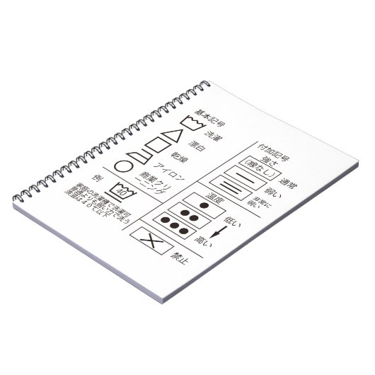 Symbole de carnet d'indication de blanchisserie (Côté gauche)
