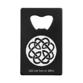 Symbole de cercle en entrelacs celtique noir et bl (Devant)