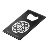 Symbole de cercle en entrelacs celtique noir et bl (Devant Angle)