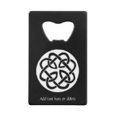Symbole de cercle en entrelacs celtique noir et bl (Dos)