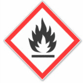 Symbole de danger de flamme Étiquette (Devant)