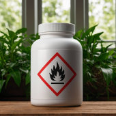 Symbole de danger de flamme Étiquette