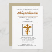 Symbole de Faire-part de diplôme en soins infirmie (Devant / Derrière)