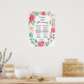 Symbole de fête de mariage floral / Affiche de bie (Cuisine)