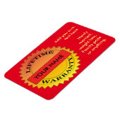 Symbole de garantie à vie Votre nom Rect Magnet (Côté Gauche)