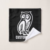 Symbole de hibou blanc (Gant de toilette)