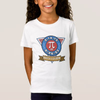 Symbole de jour de pi pour le T-shirt d'enfants de