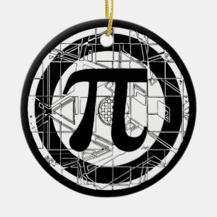 Symbole de jour Geeky Pi Ornement céramique
