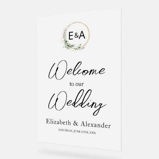 Symbole de la fête d'accueil en acrylique Monogram (Angle)