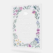 Symbole de la fête de graduation florale bleu pour (Angle)