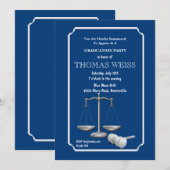 Symbole de la justice Graduation Invitation (Devant / Derrière)