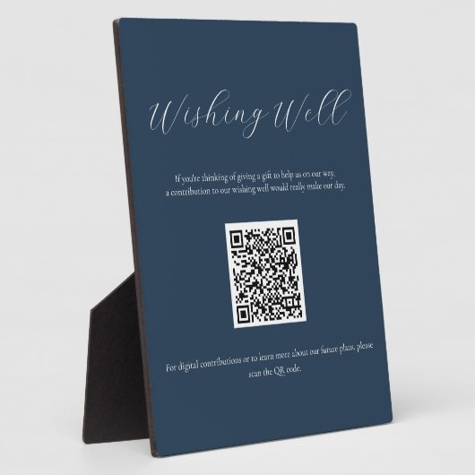 Symbole de la Marine avec le code QR Plaque (Côté)