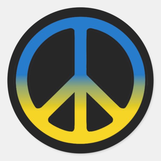 SYMBOLE DE LA PAIX CLASSIQUE Sticker Rond (Devant)