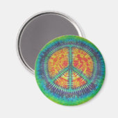 SYMBOLE DE LA PAIX Classique Tie Dye Magnet (Recto/Verso)