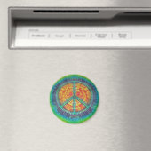 SYMBOLE DE LA PAIX Classique Tie Dye Magnet (In Situ (Lave-vaisselle))