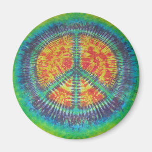 SYMBOLE DE LA PAIX Classique Tie Dye Magnet