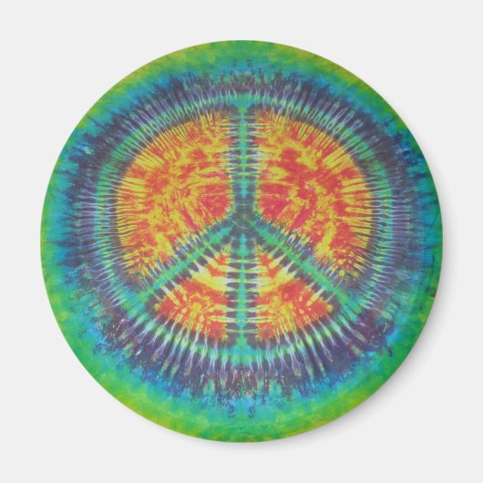 SYMBOLE DE LA PAIX Classique Tie Dye Magnet (Devant)