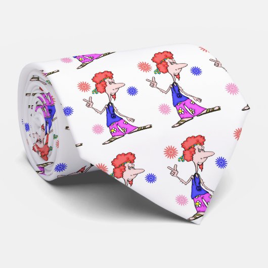 SYMBOLE DE LA PAIX Cravate Hippie (Roulé)