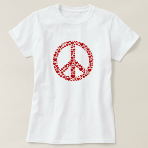 SYMBOLE DE LA PAIX DES COEURS ROUGES T-shirt