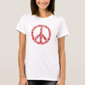 SYMBOLE DE LA PAIX DES COEURS ROUGES T-shirt (Devant)