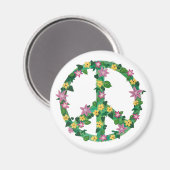 SYMBOLE DE LA PAIX FLEURIE Magnets (Recto/Verso)