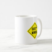 Symbole de la route Gusty Winds | Mug classique (Devant droit)