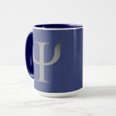 Symbole de la science psychologie Marine Bleu Mug (Devant gauche)