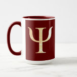 Symbole de la science psychologie Maroon Red Mug<br><div class="desc">Montrez votre côté nerveux avec cette tasse symbole de psychologie rouge-marron !</div>