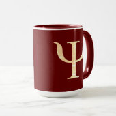 Symbole de la science psychologie Maroon Red Mug (Devant droit)