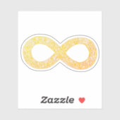 Symbole de l'autisme de l'infini or - Sticker en v (Feuille)