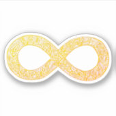 Symbole de l'autisme de l'infini or - Sticker en v (Devant)