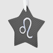 Symbole de Leo Zodiac sur le socle de carbone du c (devant)