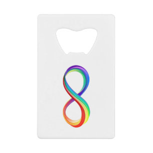Symbole de l'infini arc-en-ciel stratifié
