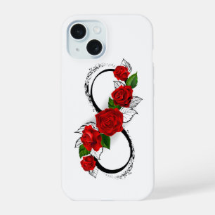 Symbole de l'infini avec des roses rouges