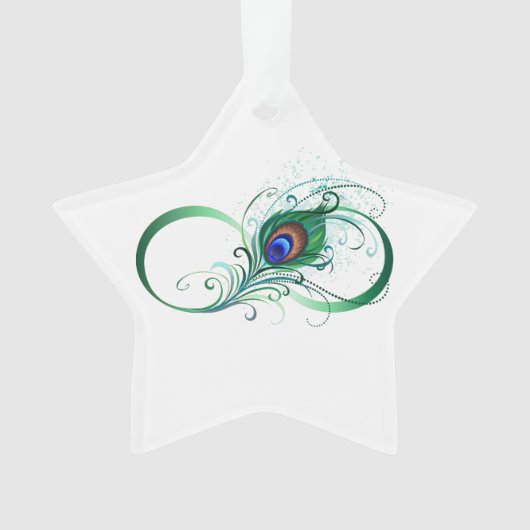 Symbole de l'infini avec plume de paon (devant)